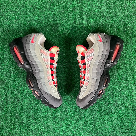 Nike Air Max 95 OG Solar Red White Grey Black Mens Size 8AT2865-100